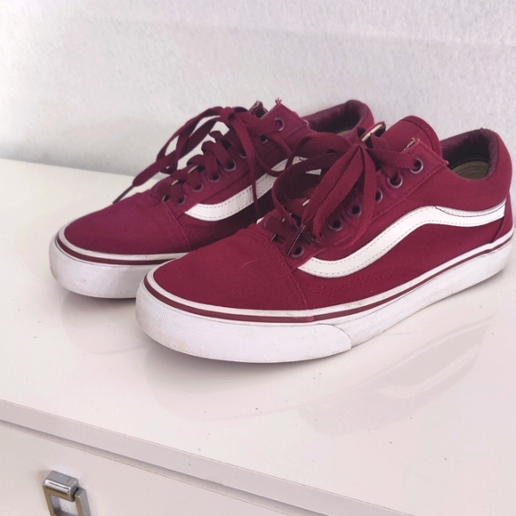 VANS Premium Burgundy Size 6.5 Men Women's 8 In Very Good Condition - Picture 4 of 7